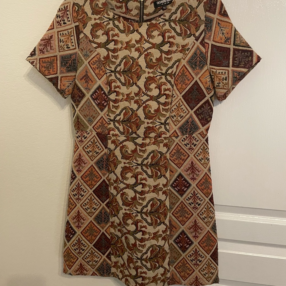 70’s style fall shift dress